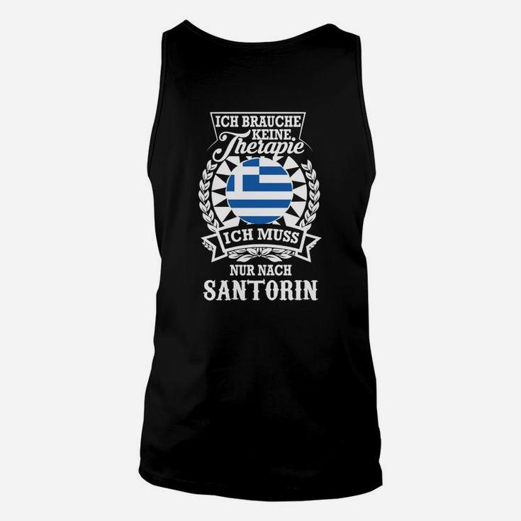 Griechenland-inspiriertes Unisex TankTop Santorini-Therapie, Urlaubsstimmung Tee