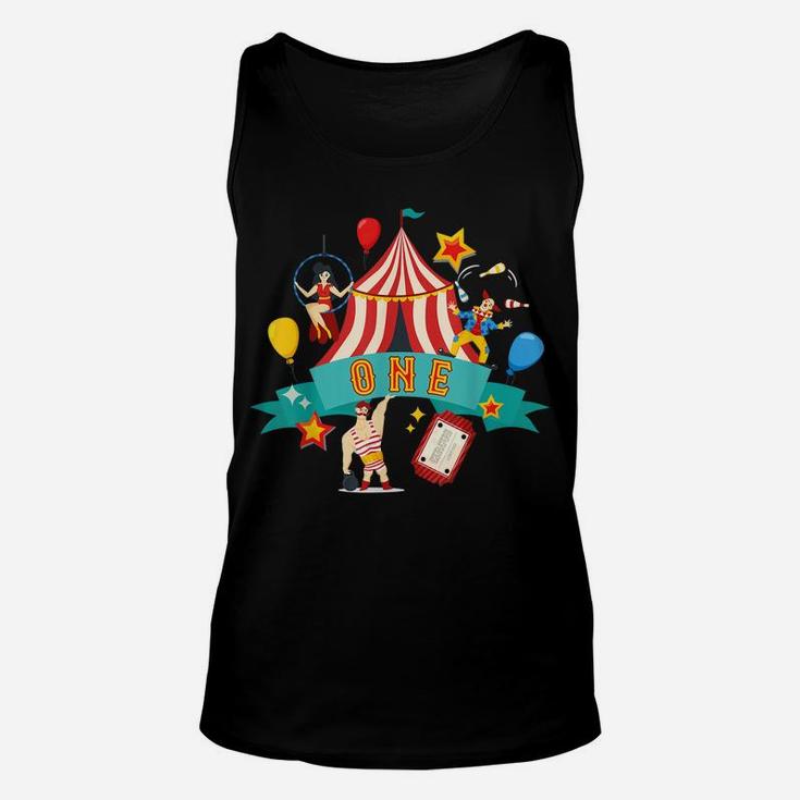 1 Year Old Circus Performer 1St Birthday Carnival Clown Baby Unisex Tank Top