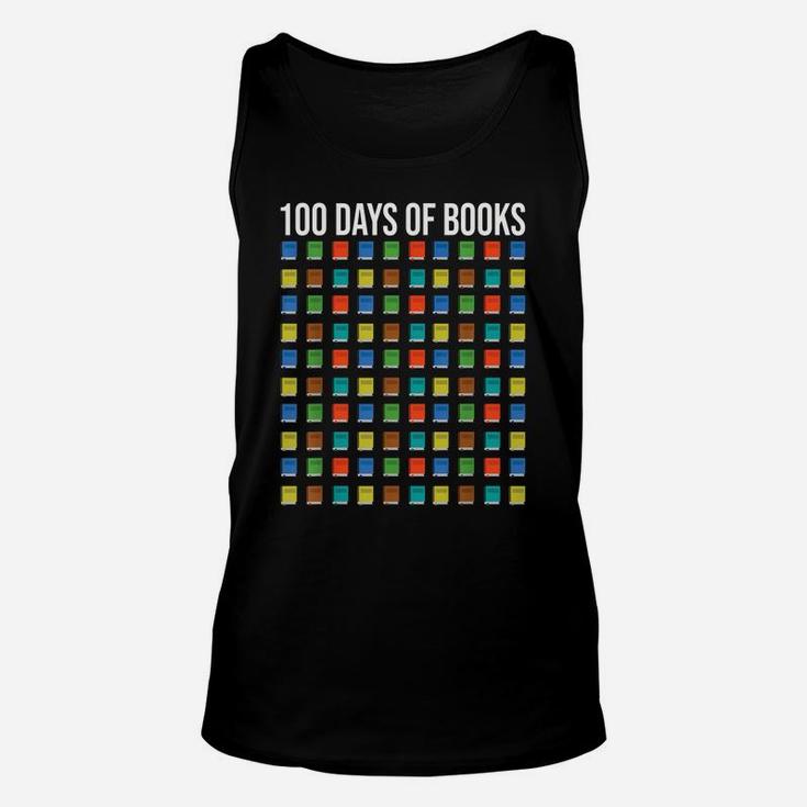 100 Days Of Books Happy 100Th Day Librarian Teacher Gift Unisex Tank Top