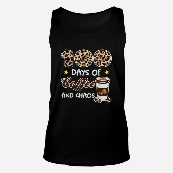 100 Days Of Coffee And Chaos Gift For Teacher Boys Girls Unisex Tank Top
