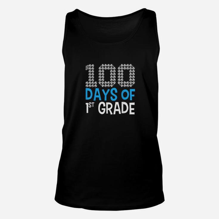100 Days Of First Grade Soccer Sport 100th Day Of School Unisex Tank Top