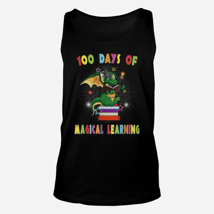 100 Days Of School Magical Learning Book Dragon Teacher Gift Unisex Tank Top
