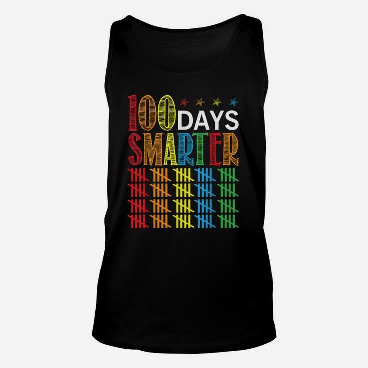 100 Days Smarter Happy 100th Day Of School Student Teacher Unisex Tank Top