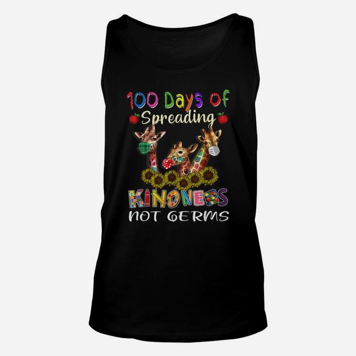 100Th Day Of School 100 Days Of Spreading Kindness Not Germs Unisex Tank Top