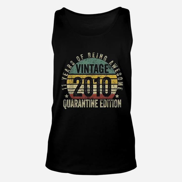 11 Years Of Being Awesome Birthday Vintage 2010 Unisex Tank Top