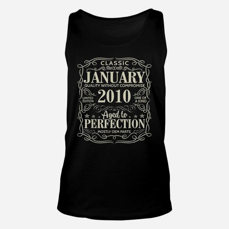 12Th Birthday Gift Perfection Aged January 2010 12 Years Old Unisex Tank Top