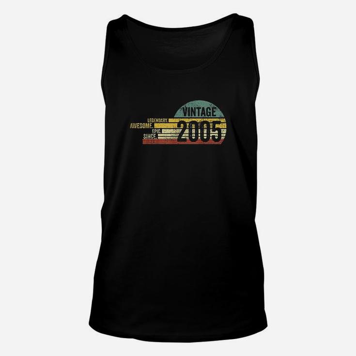 16 Year Old Legendary Retro Vintage Awesome Birthday 2005 Unisex Tank Top