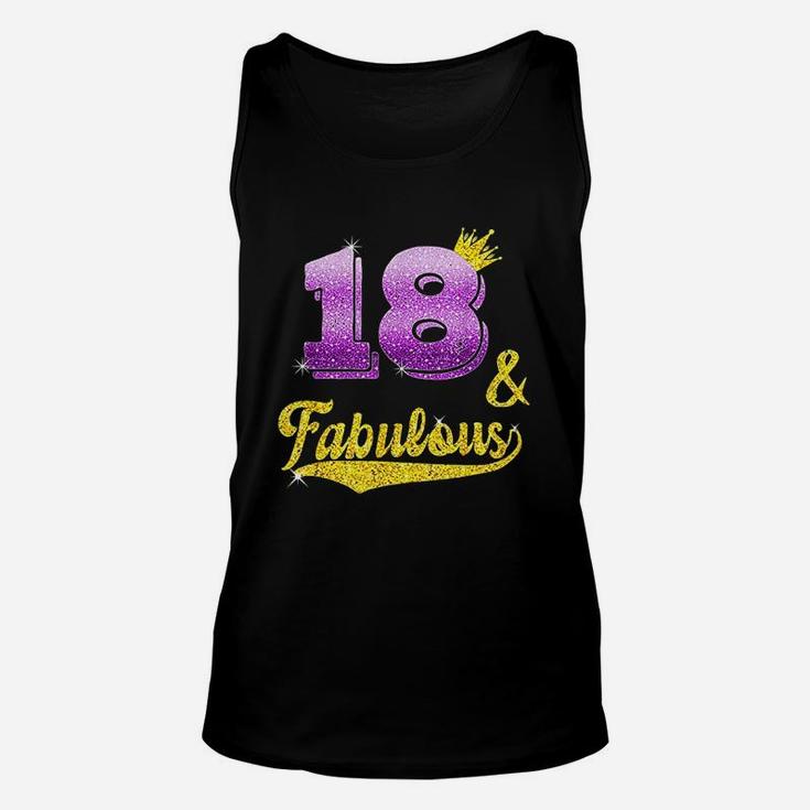 18 And Fabulous 18 Years Old Gift Unisex Tank Top