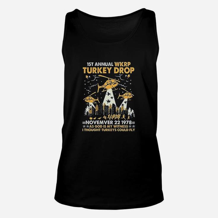 1St Annual Wkrp Turkey Drop November 22 1978 Funny Thanksgiving Day Unisex Tank Top