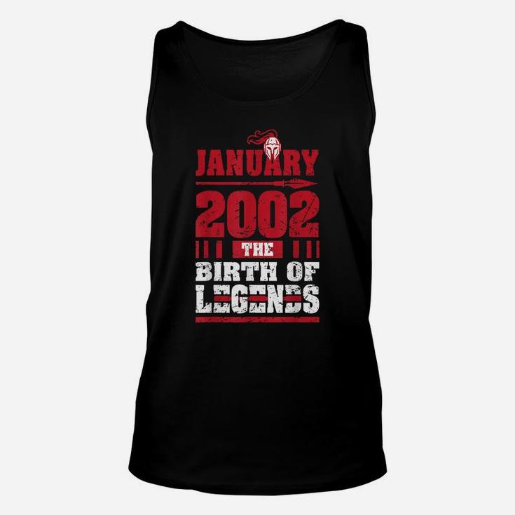 2002 The Birth Of Legends Fun Gift For 18 Yrs Years Old 18Th Unisex Tank Top