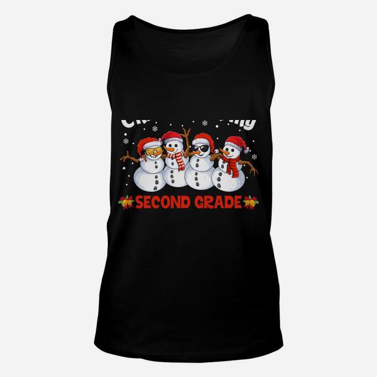 2Nd Teacher Christmas Chillin With My Second Grade Snowmies Unisex Tank Top