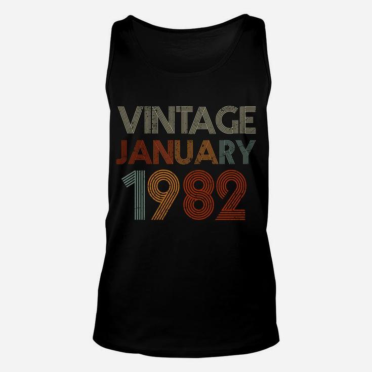 39 Years Old Retro Birthday Gift Vintage January 1982 Sweatshirt Unisex Tank Top