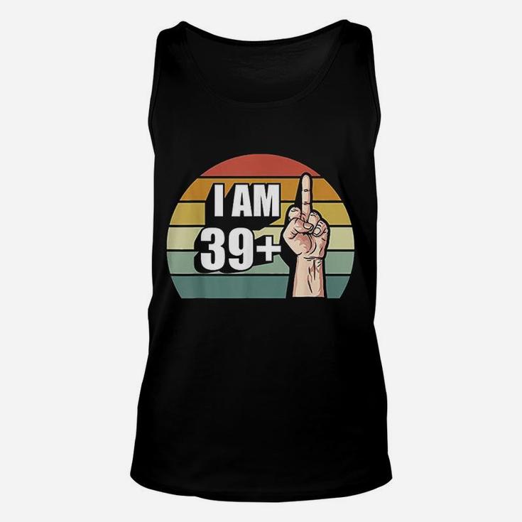 40Th Birthday 39 Plus 1 Middle Finger Unisex Tank Top