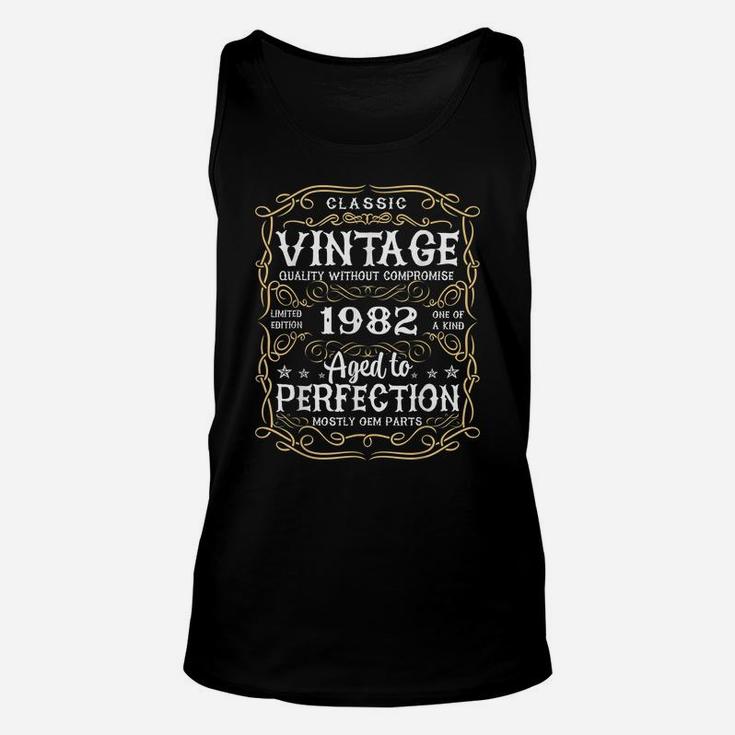 40Th Birthday Vintage Gift Perfection Aged 1982 40 Yrs Old Unisex Tank Top