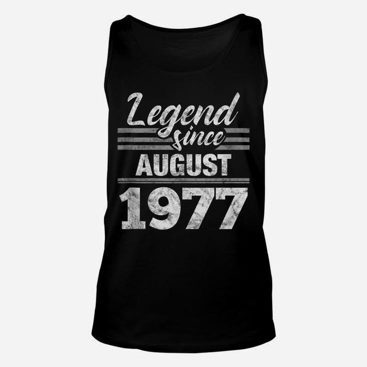 42Nd Birthday Gift Legend Since August 1977 Unisex Tank Top