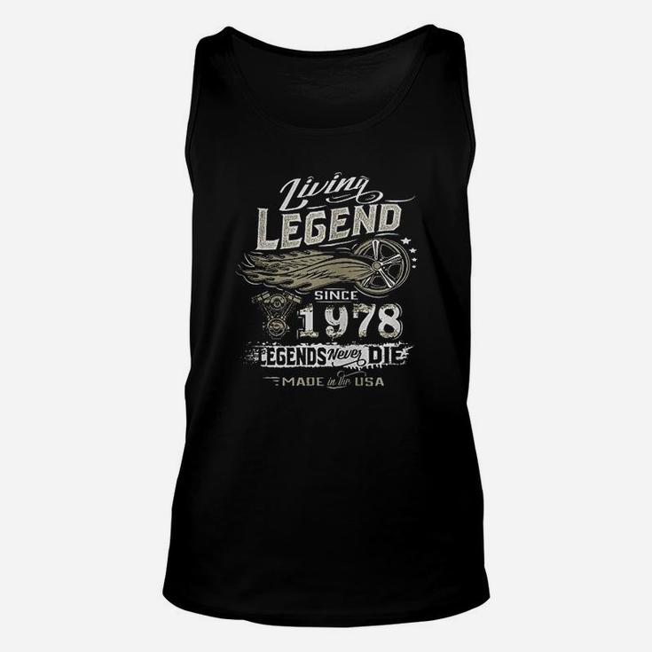 43Th Birthday Living Legend Born In 1978 Short Sleeve Unisex Tank Top