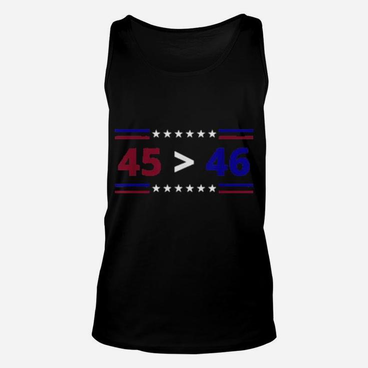 45 Is Greater Than 46 Unisex Tank Top