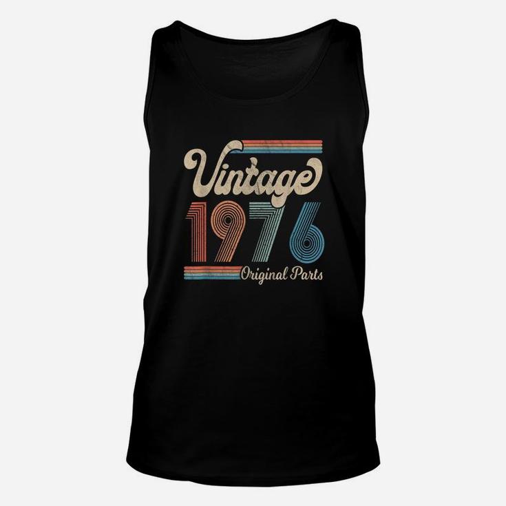 45Th Birthday Graphic Tee Born In 1976 Shirts Vintage Theme Unisex Tank Top