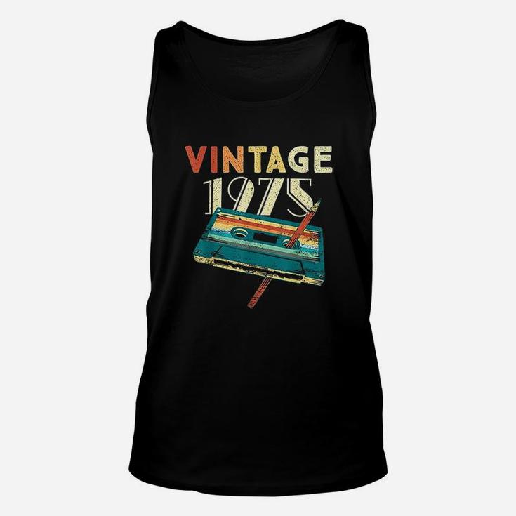 46 Years Old Gifts Vintage 1975 Music Cassette 46Th Birthday Unisex Tank Top