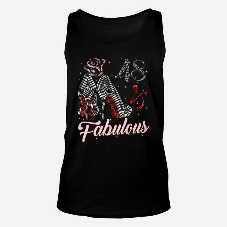 48 And & Fabulous 1973 48Th Birthday Gift Tee For Womens Unisex Tank Top