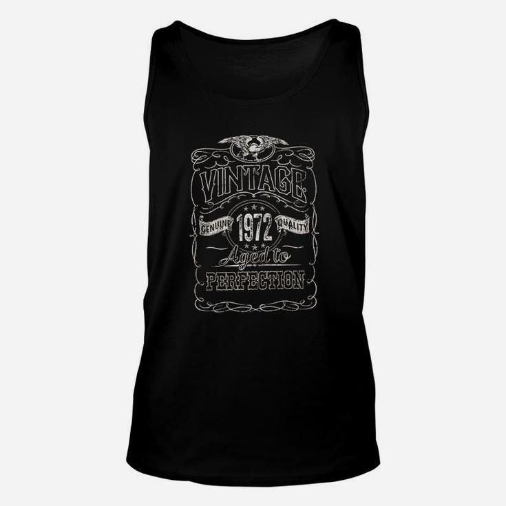 49Th Birthday Gift  Vintage 1972 Aged To Perfection Unisex Tank Top