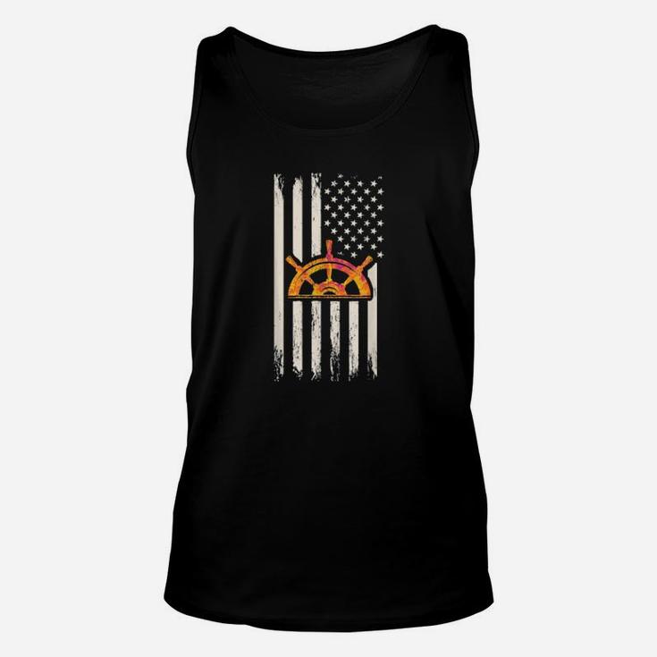 4Th Of July American Flag Patriotic Boating For Boaters Unisex Tank Top