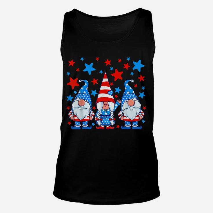 4Th Of July Gnomes Patriotic American Flag Cute Gnome Women Unisex Tank Top