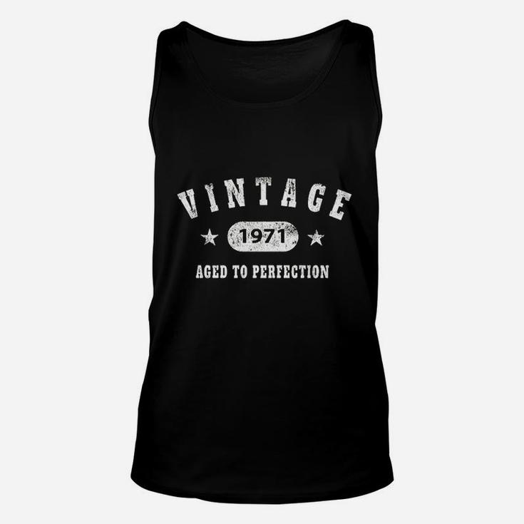 50Th Birthday Gift Vintage 1971 Aged To Perfection Unisex Tank Top