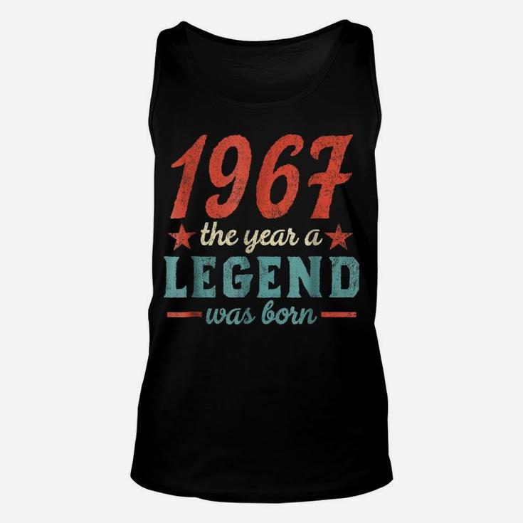 51St Birthday Year 1967Shirt The Year A Legend Was Born Unisex Tank Top