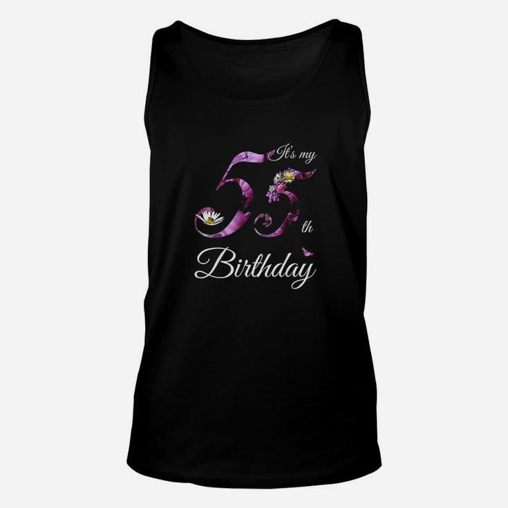 55 Year Old Floral 1966 Its My 55Th Birthday Gift Unisex Tank Top