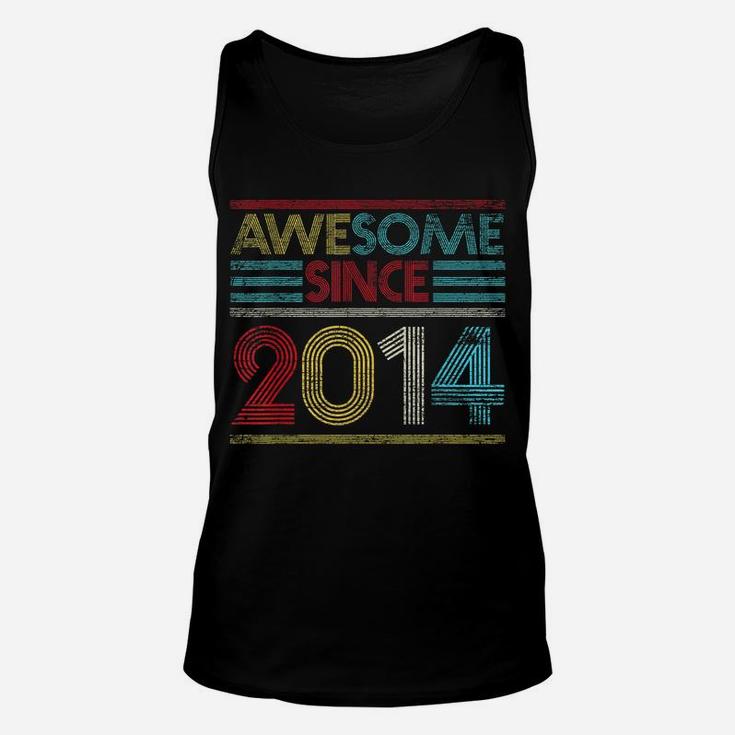 5Th Birthday Gifts - Awesome Since 2014 Unisex Tank Top