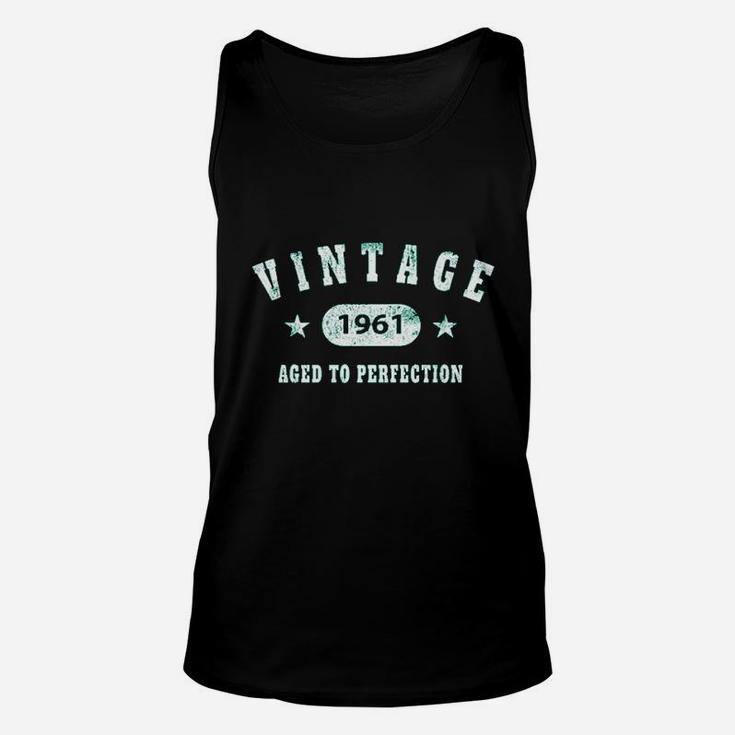 60Th Birthday Gift Vintage 1961 Aged To Perfection Unisex Tank Top