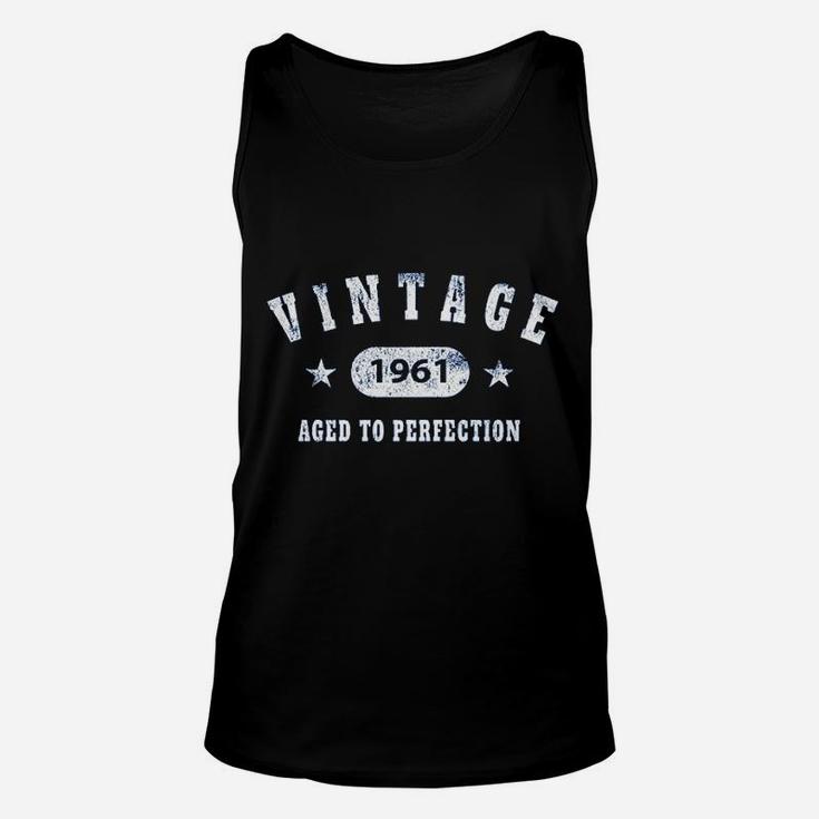 60Th Birthday Gift Vintage 1961 Aged To Perfection Unisex Tank Top