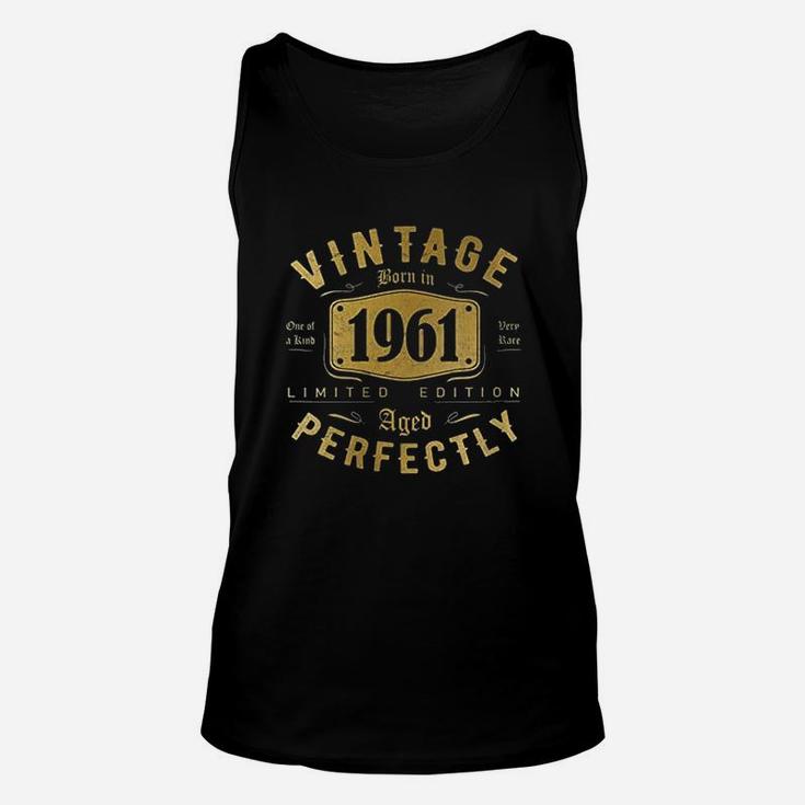 60Th Birthday Gifts For Women Men 60 Year Old Vintage 1961 Unisex Tank Top
