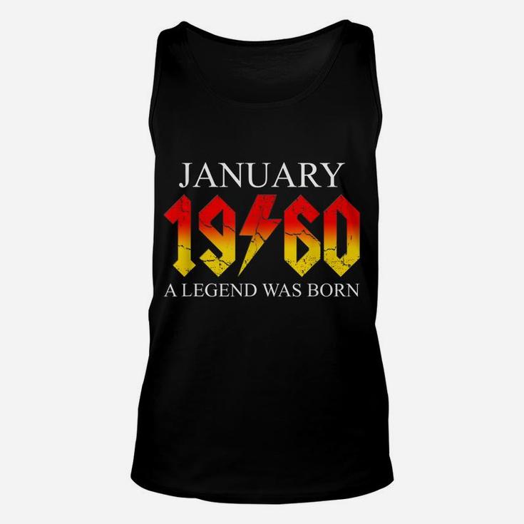 60Th Birthday January 1960 Sixty Year Old Men Gift For Dad Unisex Tank Top