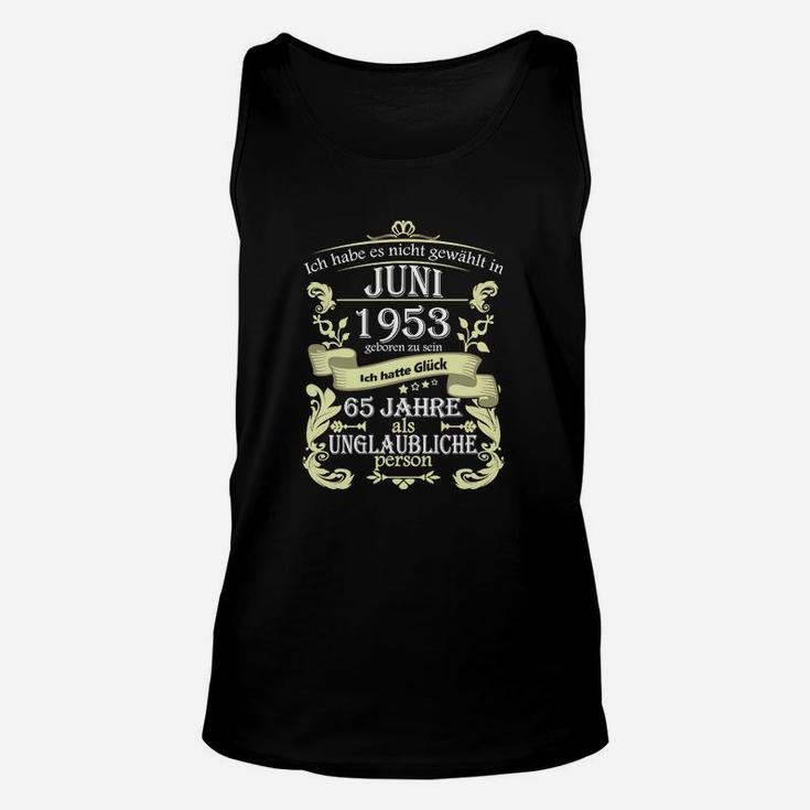 65. Geburtstags Vintage 1953 Unisex TankTop, Einzigartiges Design für Jubiläumsfeier