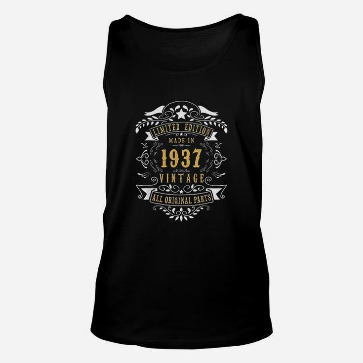 84 Years Old Made In 1937 84Th Birthday Gift Idea Vintage Unisex Tank Top