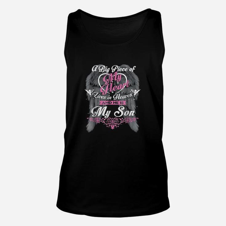 A Big Piece Of My Heart Lives In Heaven And He Is My Son Unisex Tank Top