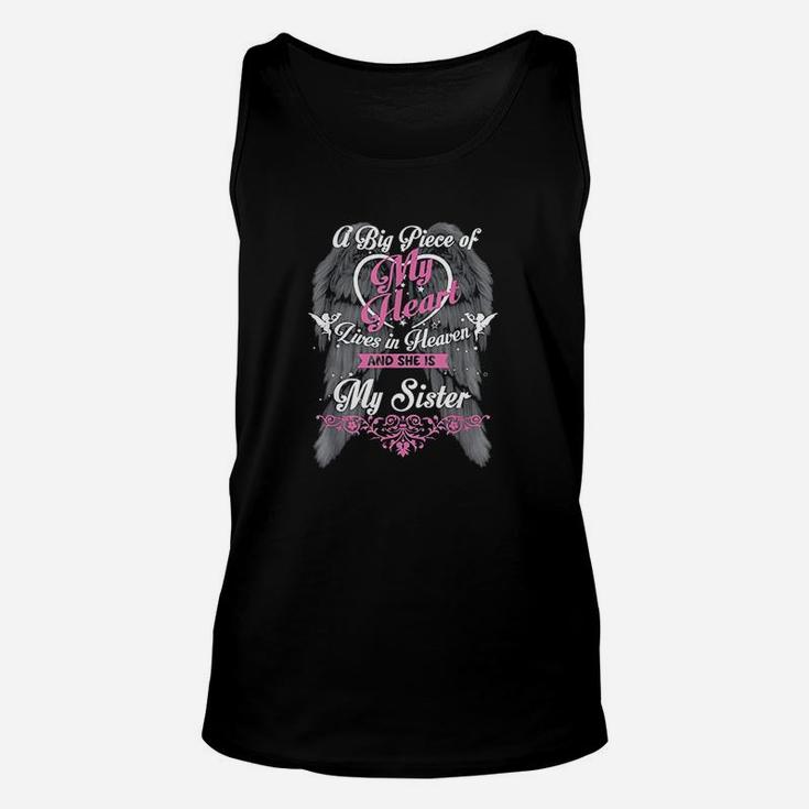 A Big Piece Of My Heart Lives In Heaven And She Is My Sister Unisex Tank Top