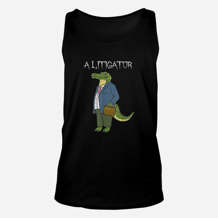 A Litigator  Funny Alligator Attorney Alitigator Unisex Tank Top