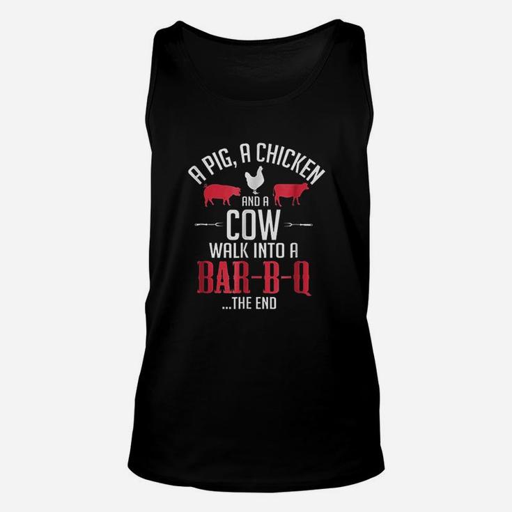 A Pig A Chicken And A Cow Funny Bbq Unisex Tank Top
