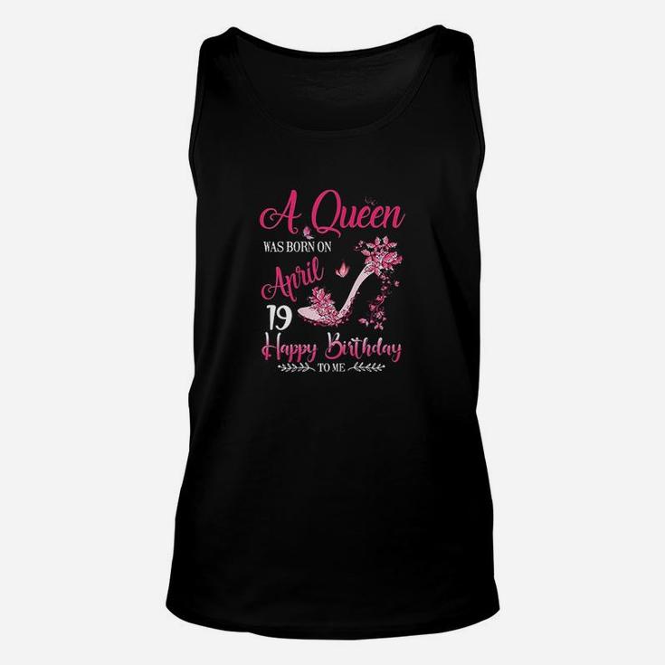 A Queen Was Born On April 19 Unisex Tank Top