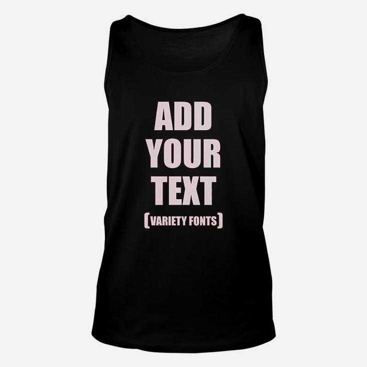 Add Your Text Unisex Tank Top