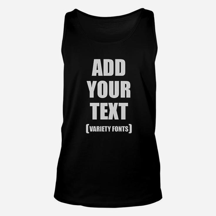 Add Your Text Unisex Tank Top