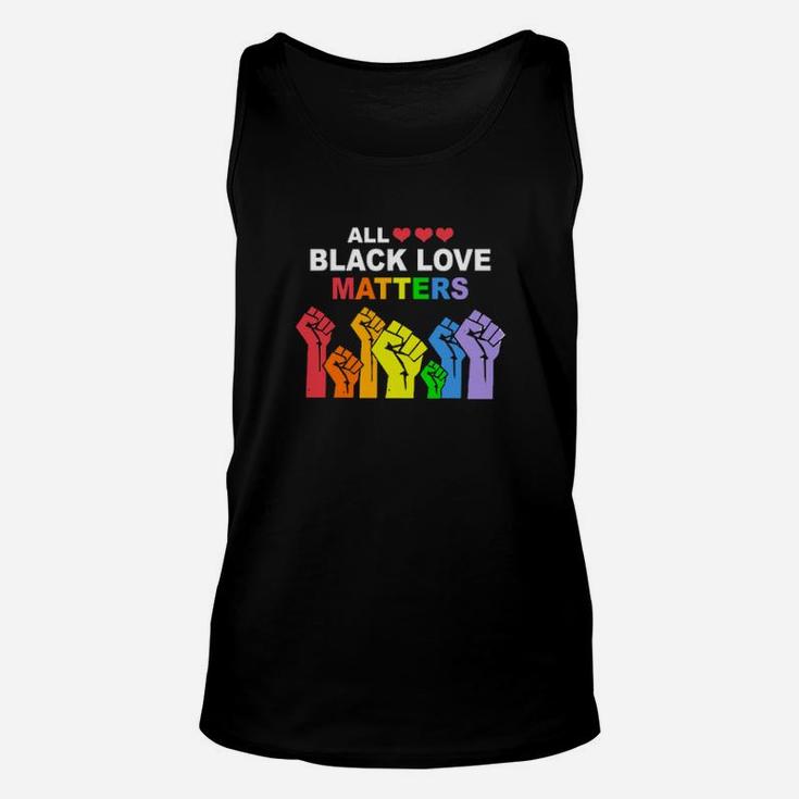 All Black Love Matters Lgbt Hands Unisex Tank Top