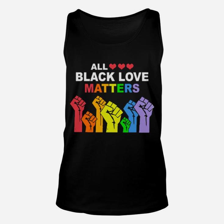 All Black Love Matters Lgbt Hands Unisex Tank Top