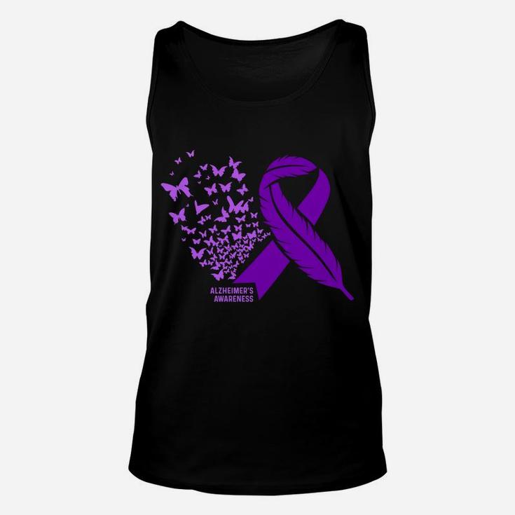 Alzheimer's Awareness - Purple Alzheimers Sweatshirt Unisex Tank Top