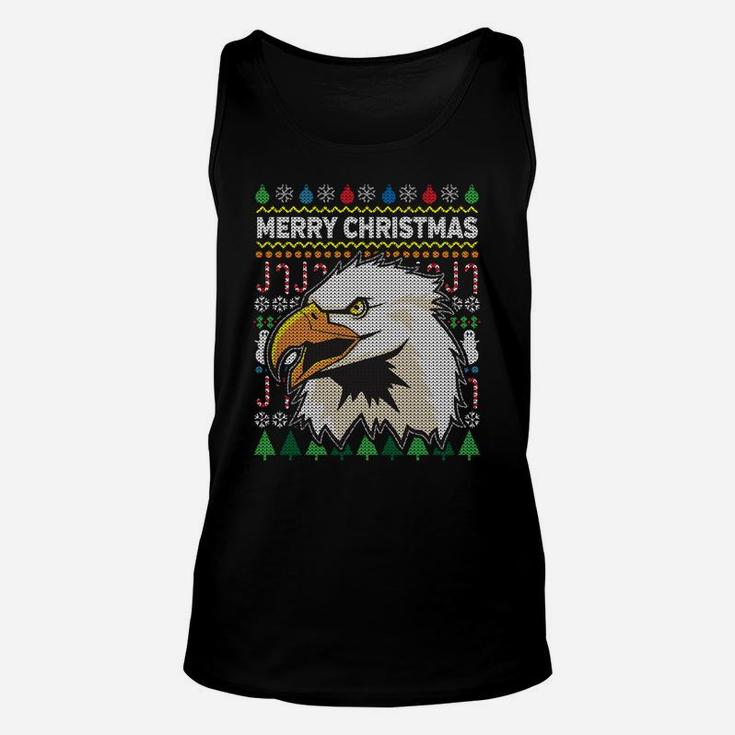 American Bald Eagle Merry Christmas Ugly Xmas Design Sweatshirt Unisex Tank Top
