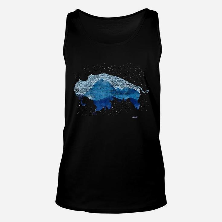 American Bison Nature Mountains Countryside Buffalo Unisex Tank Top