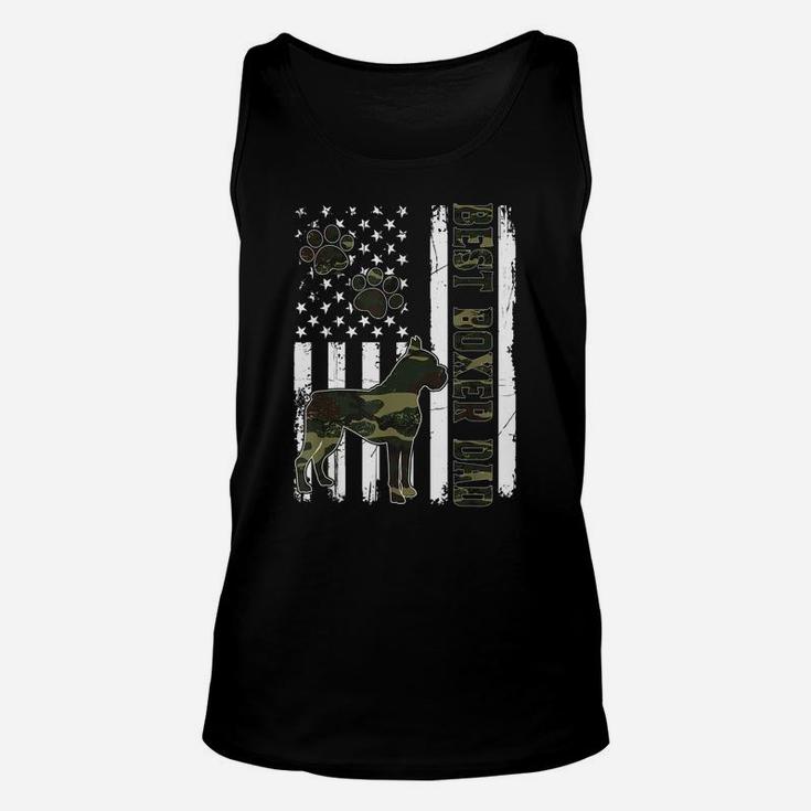 American Flag Best Boxer Dad Ever Tee Dog Dad Unisex Tank Top